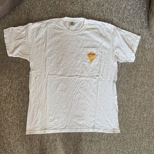 Barstool Sports “One Bite Review” White T-Shirt with Pizza Pocket Design
